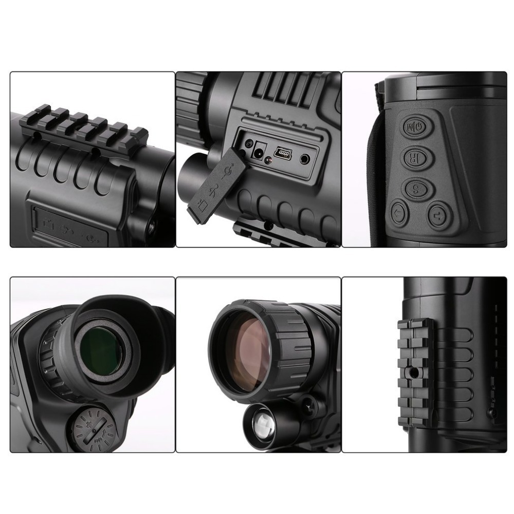 NVI-300 IR Infrared Digital Night Vision Wildlife Observe Hunting Telescope Range 200M Support Taking Photos Recording Replaying