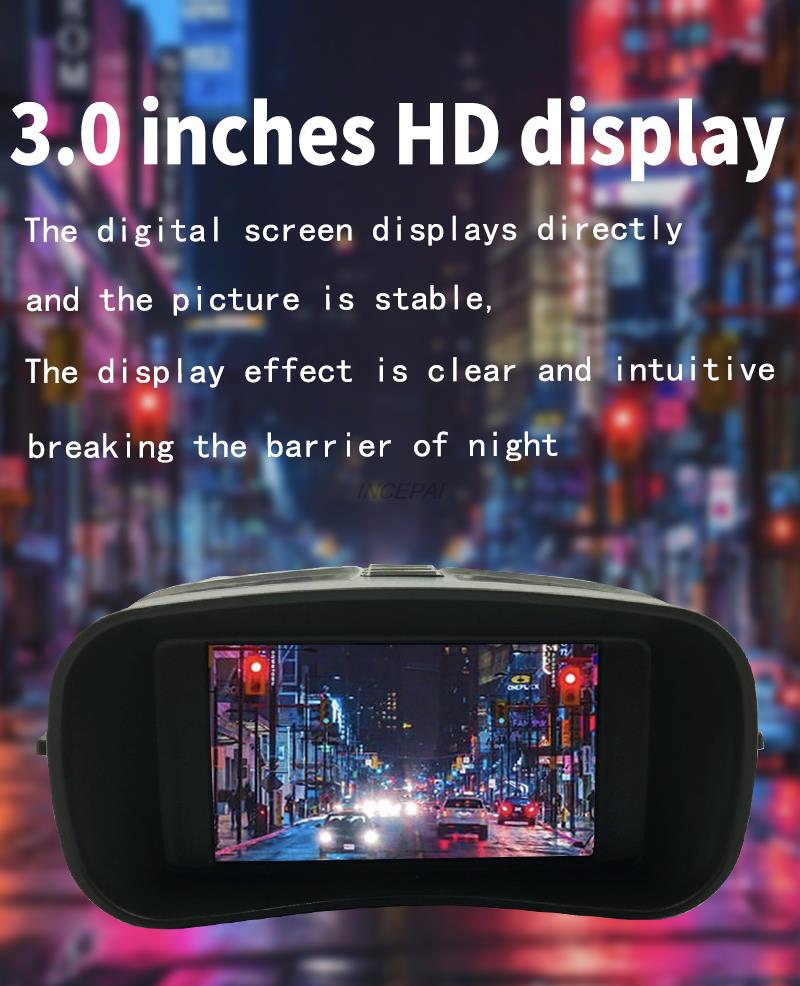 NV4000C 36MP 4K 5X Digital Zoom Night Vision Goggles 3 inch Display Infrared Optical Binocular Night-Vision Photo Video Taking 150-200M Full Dark Viewing Distance