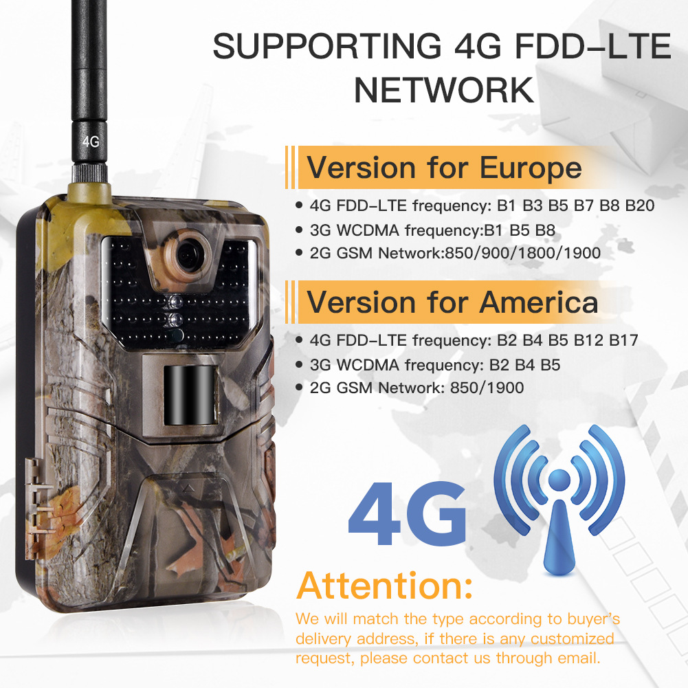 Suntek HC-900LTE 4G MMS SMS Email 16MP HD 1080P 0.3s Trigger 120° Range IR Night Vision Wildlife Trail Hunting Camera Trap Camera