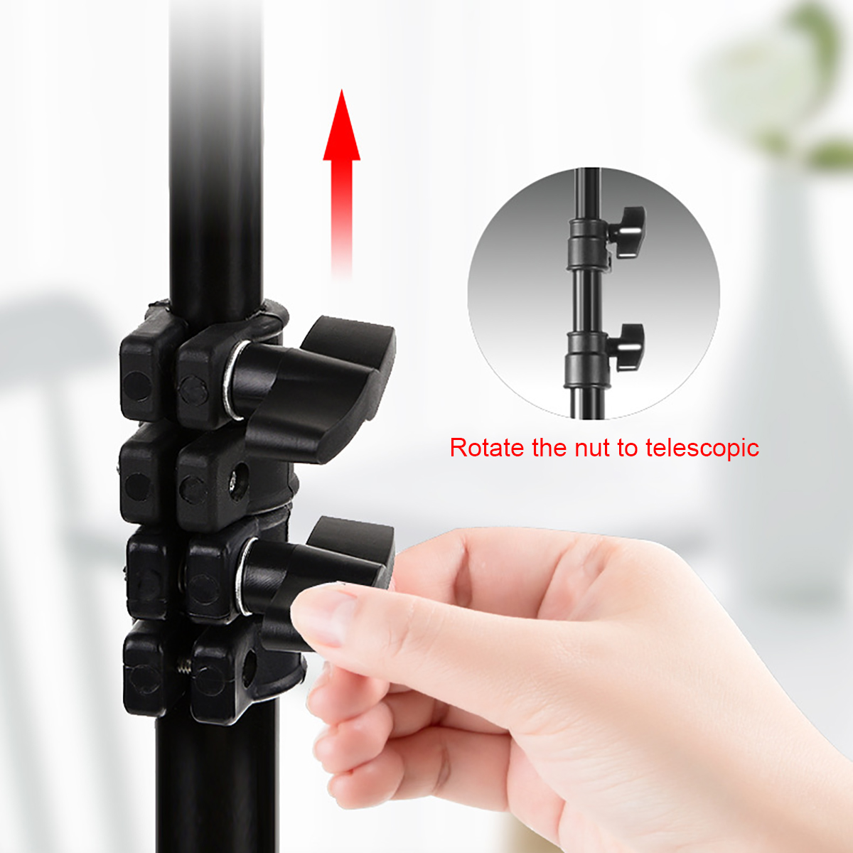 16/25cm Dimmable LED Video Ring Light Tripod Stand with Phone/Mic Holder bluetooth Selfie Shutter for Youtube Tik Tok Live Streaming