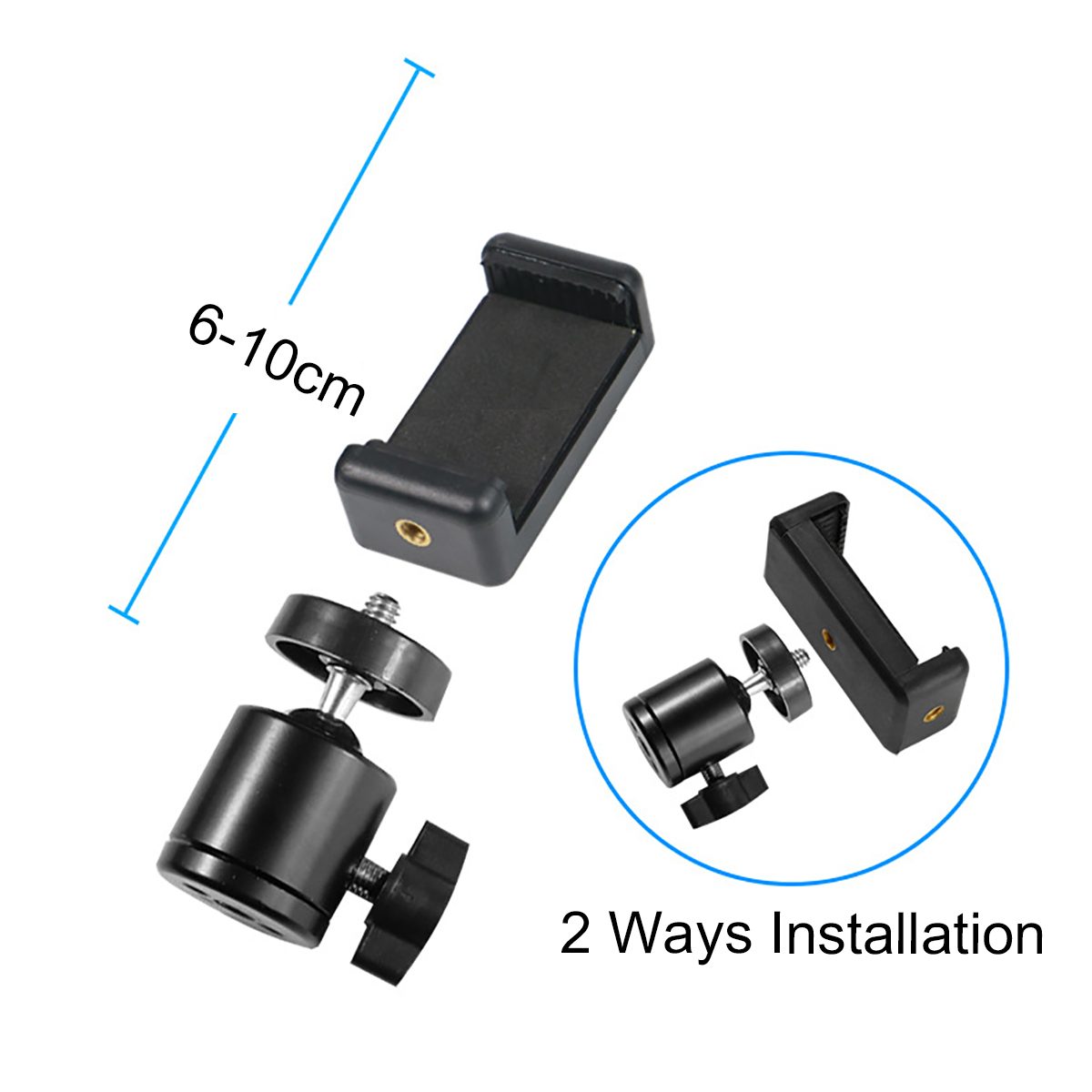 16/25cm Dimmable LED Video Ring Light Tripod Stand with Phone/Mic Holder bluetooth Selfie Shutter for Youtube Tik Tok Live Streaming
