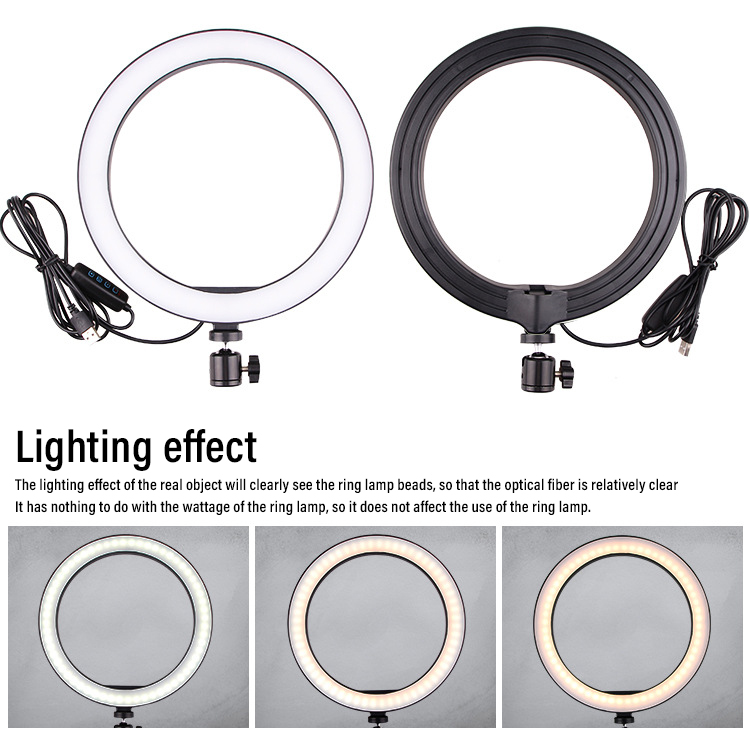 16cm LED Ring Light Dimmable LED Beauty Ring Fill Light Photography for Selfie Live Stream Broadcast with Tripod Stand for Youtube Vloging