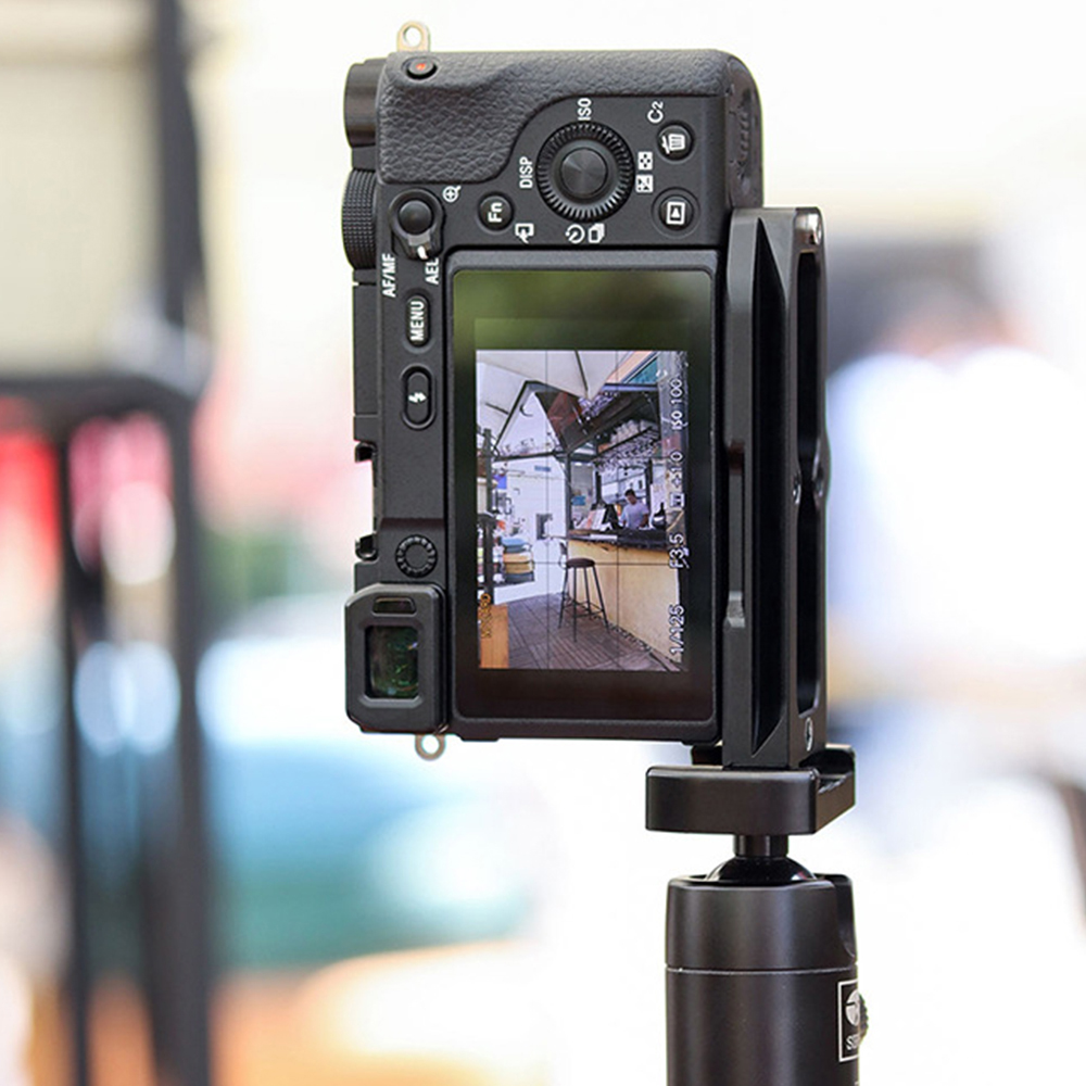 UURig R020 Horizontal Vertical Quick Release Plate with Cold Shoe Mount for DSLR Camera