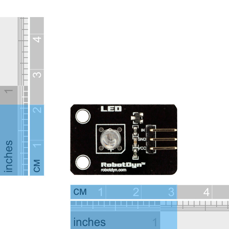 Robotdyn® Color LED Module 3.3V/5V 5 Colors Optional Board