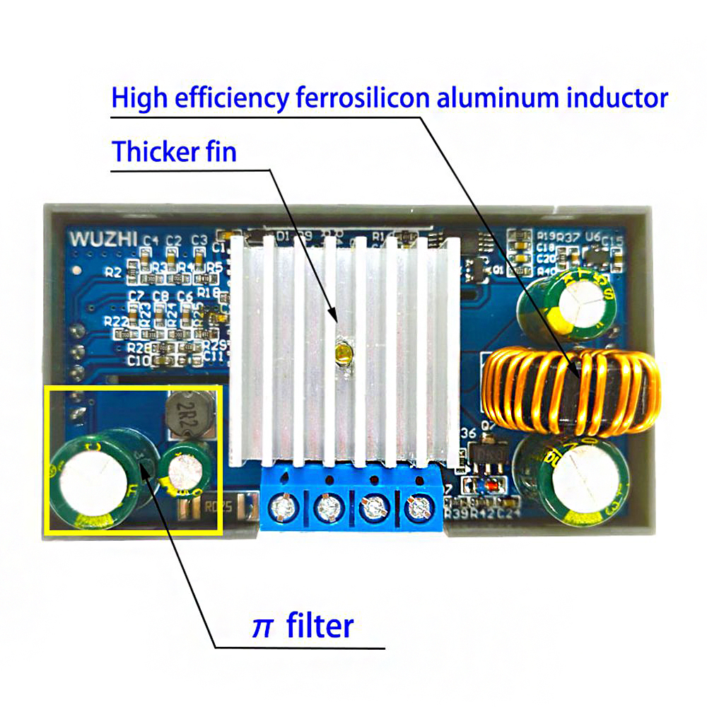 ZK-4KX CNC DC DC Buck Boost Converter CC CV 0.5-30V 4A Power Module Adjustable Regulated Power Supply for Solar Battery Charging