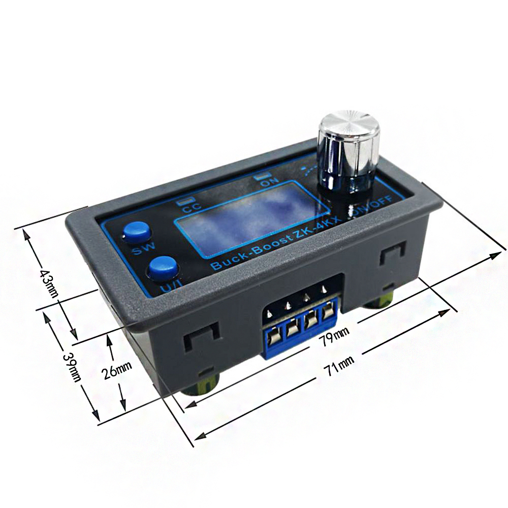 ZK-4KX CNC DC DC Buck Boost Converter CC CV 0.5-30V 4A Power Module Adjustable Regulated Power Supply for Solar Battery Charging