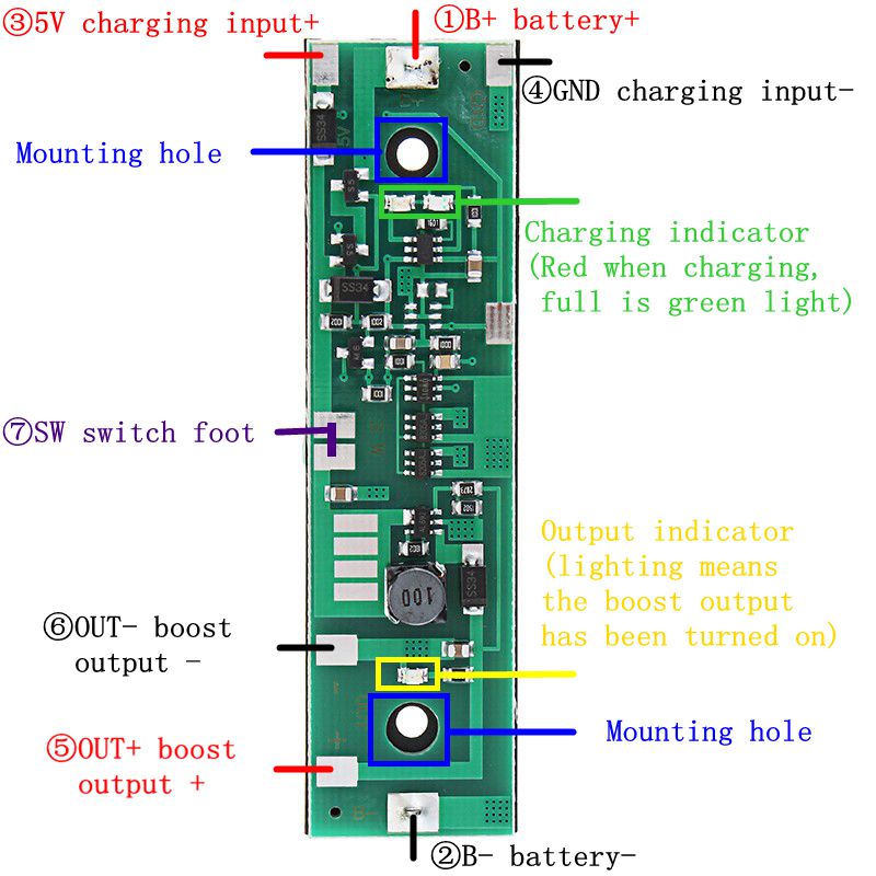 3pcs 5V 2*18650 Lithium Battery Charging UPS Uninterrupted Protection Integrated Board Boost Module With Battery Holder