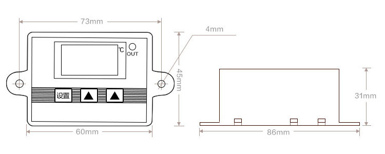 XH-W3002 Micro Digital Thermostat High Precision Temperature Control Switch Heating and Cooling Accuracy 0.1 XH-W3002 Micro Digital Thermostat High Precision Temperature Control Switch Heating and Cooling Accuracy 0.1