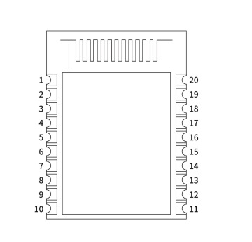G-NiceRF 2Pcs BLE5201 bluetooth 5.2 Wireless Data Transmission Module Low Power Consumption