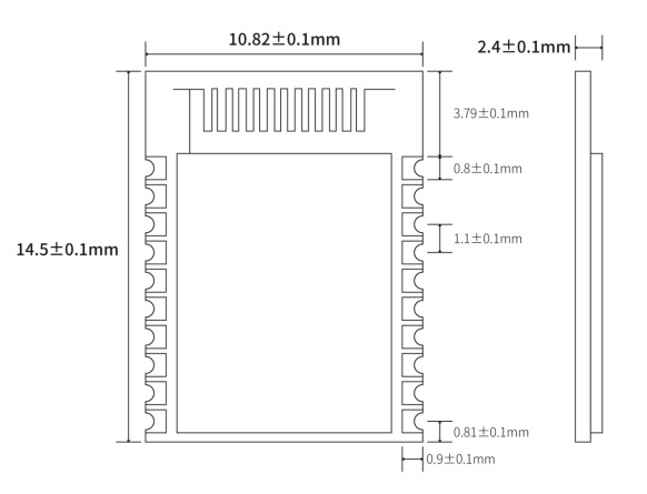 G-NiceRF 2Pcs BLE5201 bluetooth 5.2 Wireless Data Transmission Module Low Power Consumption