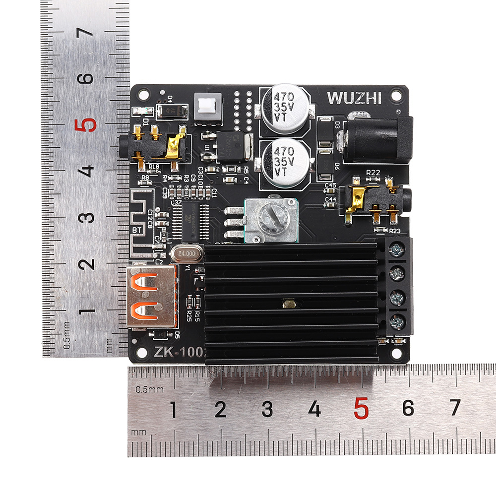 ZK-1002M 100W+100W Bluetooth 5.0 Power Audio Amplifier board Stereo AMP Amplificador Home Theater AUX USB 100W*2