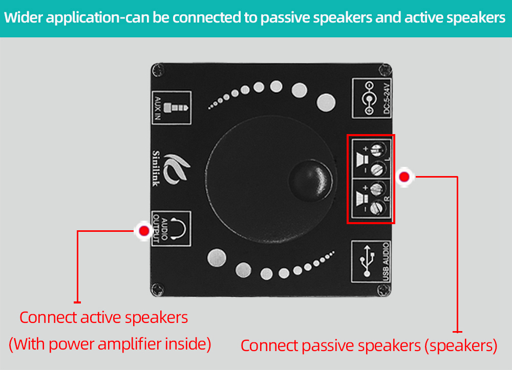 XY-AP50H 50W+50W HiFi Bluetooth 5.0 Wireless Audio TPA3116D2 Digital Power Amplifier Stereo Board 50Wx2 Amp Amplificador USB AUX 3.5MM