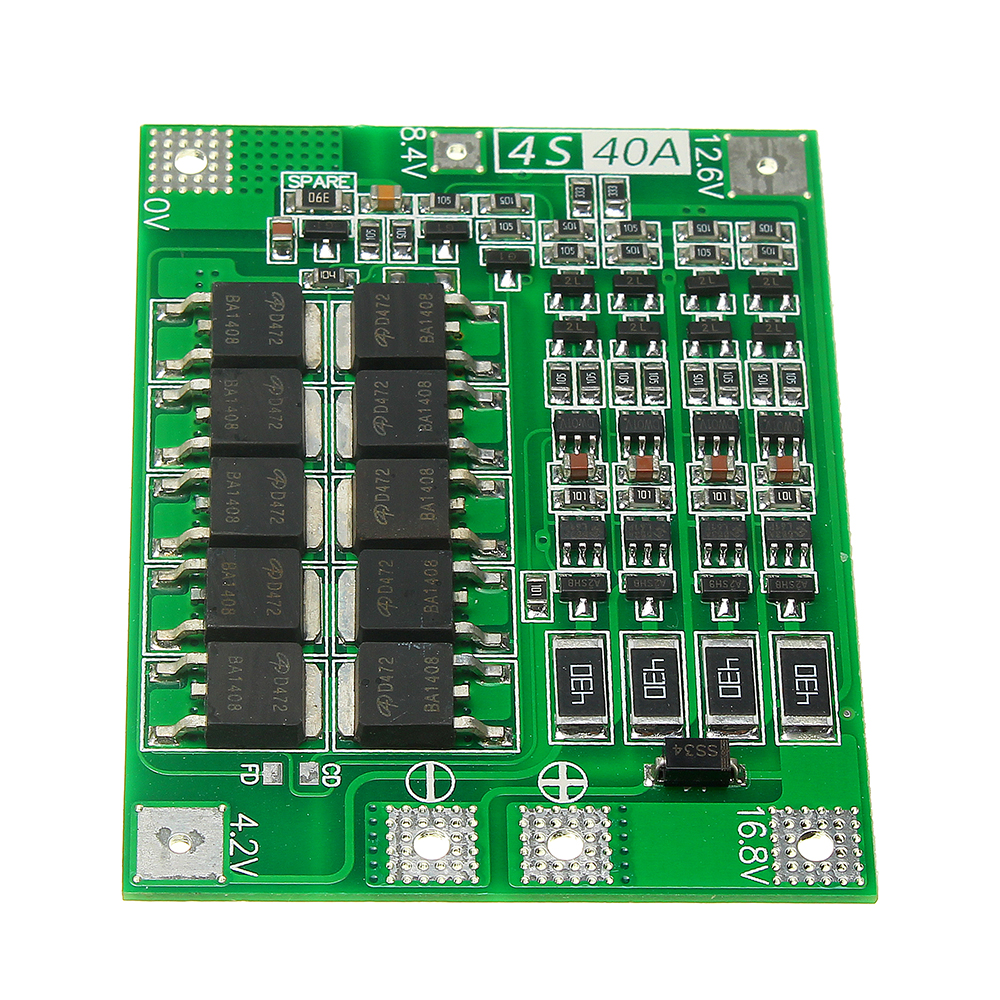 4S 40A Li-ion Lithium Battery 18650 Charger PCB BMS Protection Board with Balance For Drill Motor 14.8V 16.8V Lipo Cell Module