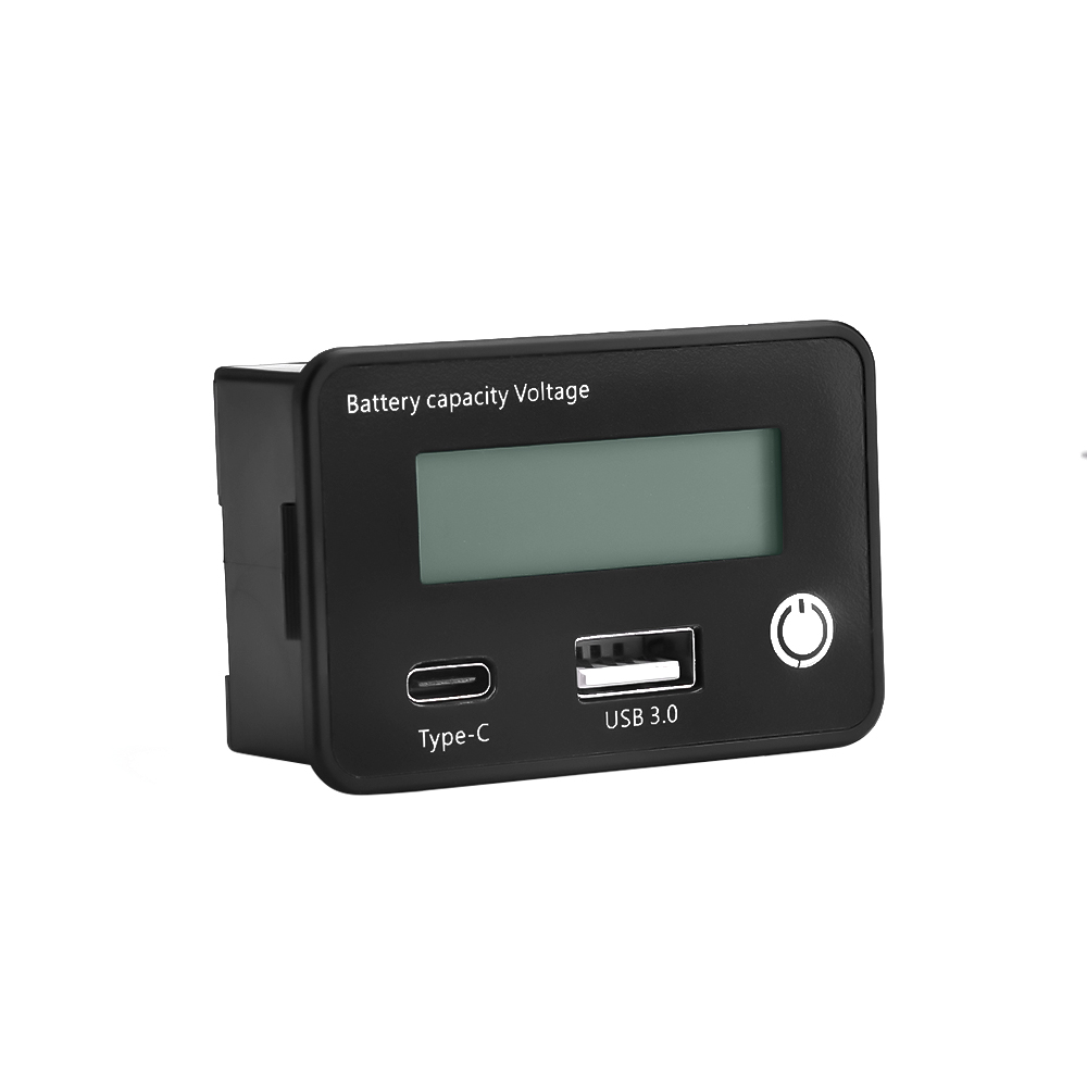 DC8-30V USB Type-C Lead Acid Lithium Battery Charge Capacity Indicator Car Motorcycle Digital Voltmeter Voltage Tester Meter Too
