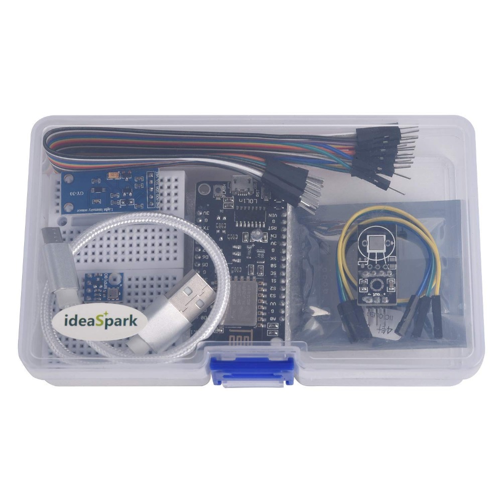AOQDQDQD® ESP8266 Weather Station Kit with Temperature Humidity Atmosphetic Pressure Light Sensor 0.96 Display for Arduino IDE IoT Starter