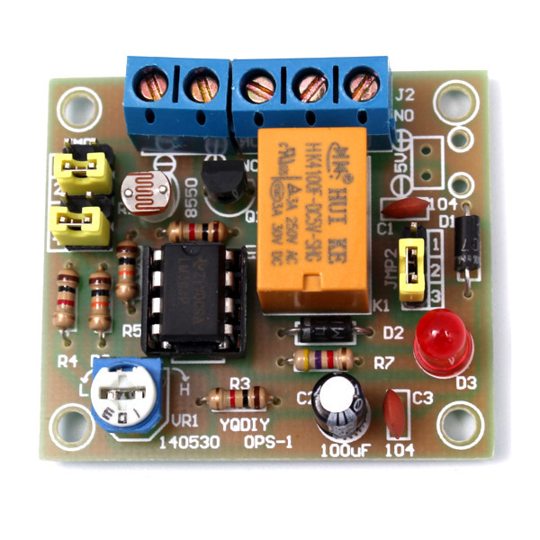 5Pcs DIY Light Operated Switch Kit Light Control Switch Module Board With Photosensitive DC 5-6V