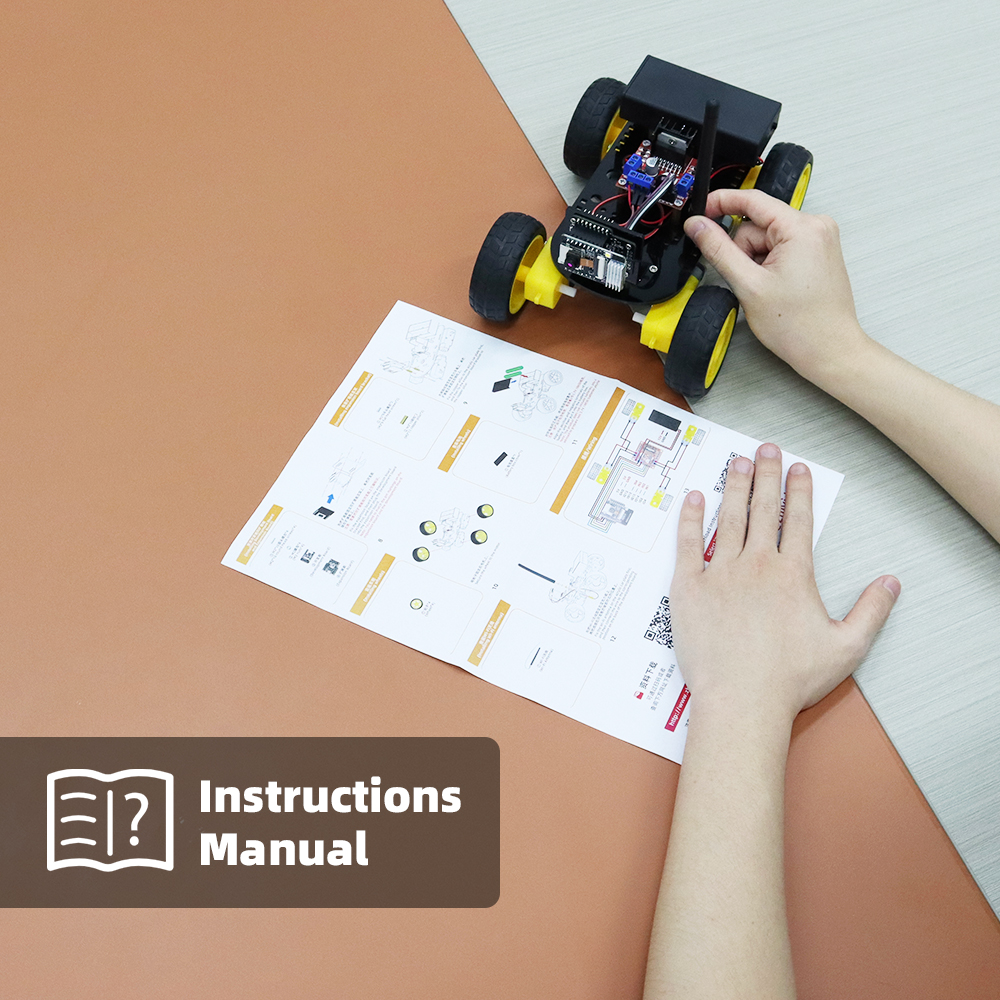 Robot Starter Kit For Arduino Programming with ESP32 Camera and Codes Learning Develop Skill Basic Version