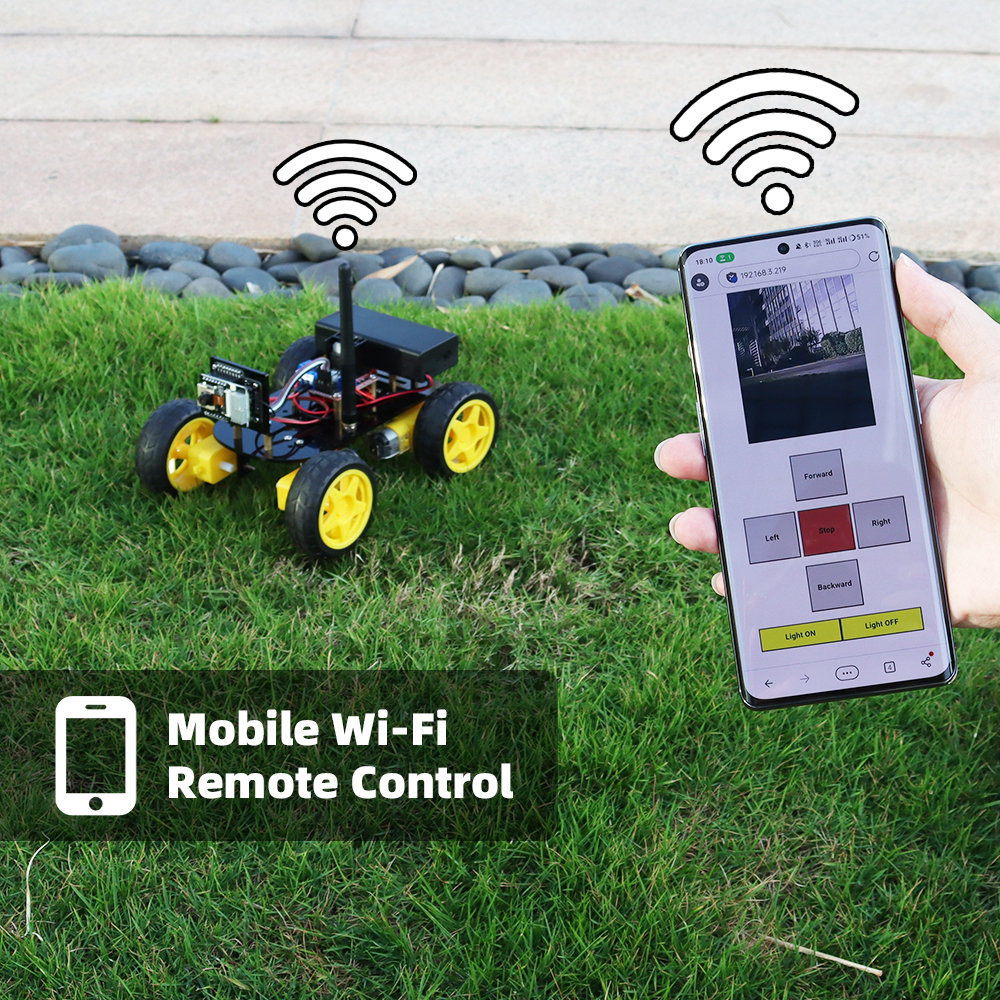 Robot Starter Kit For Arduino Programming with ESP32 Camera and Codes Learning Develop Skill Basic Version