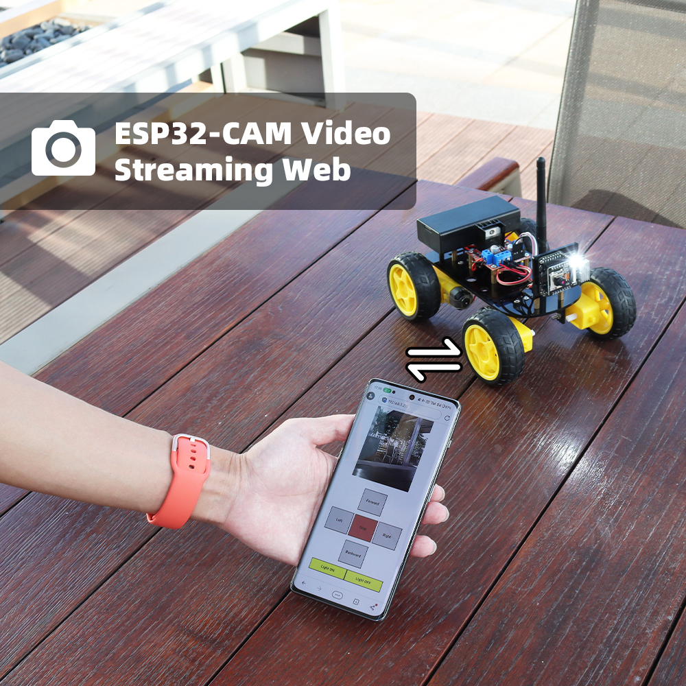 Robot Starter Kit For Arduino Programming with ESP32 Camera and Codes Learning Develop Skill Basic Version
