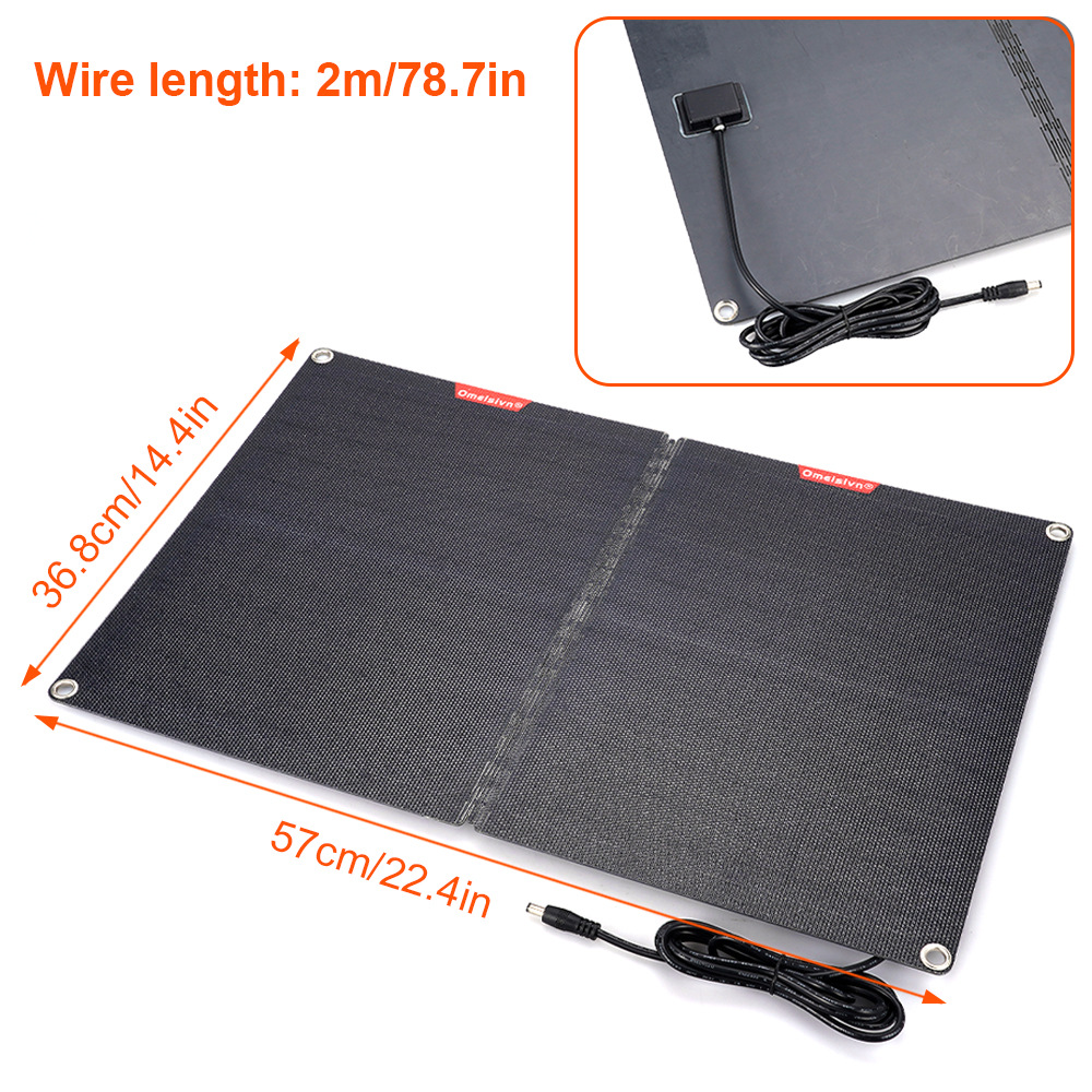 ETFF 12V 60W Folding Solar Panel 30A 60A 100A Waterproof Outdoor Battery Charger for Mobile Phones Power Bank Camera Tablet PC Car With PD QC3.0 MTTP Controller